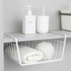KOSZ KOSZYK METALOWY PODWIESZANY ORGANIZER POD PÓŁKĘ 30x26x14cm SZARY 2 szt