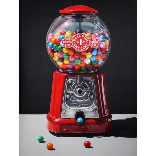 DYSTRYBUTOR DOZOWNIK AUTOMAT 300 gram GUM DO ŻUCIA GUMA BALONOWA czerwony