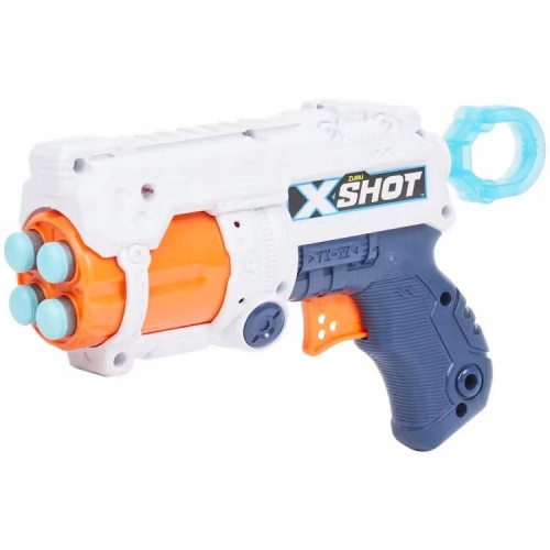 PISTOLET ZURU X-SHOT FURY 4 NA STRZAŁKI RZUTKI PIANKOWE 27 m 16 STRZAŁEK