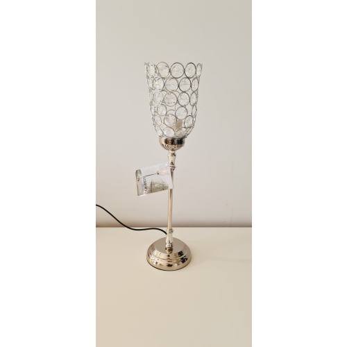 Lampa stołowa z osłoną z koralików Lumero Glamour