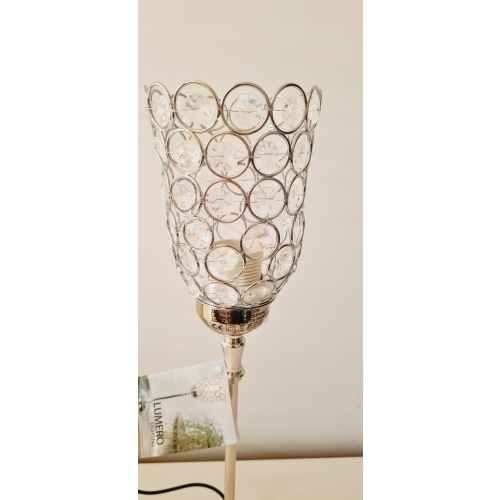 Lampa stołowa z osłoną z koralików Lumero Glamour