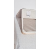 KOSZYK BAMBUSOWY Z MATERIAŁEM ORGANIZER POJEMNIK 20x15x14 cm MAŁY BRĄZOWY