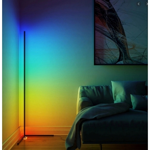 LAMPA LED GRUNDIG RGB MUSIC SENSOR PODŁOGOWA NAROŻNA 140 cm Pilot STOJĄCA