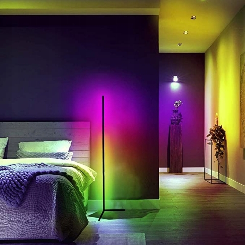 LAMPA LED GRUNDIG RGB MUSIC SENSOR PODŁOGOWA NAROŻNA 140 cm Pilot STOJĄCA