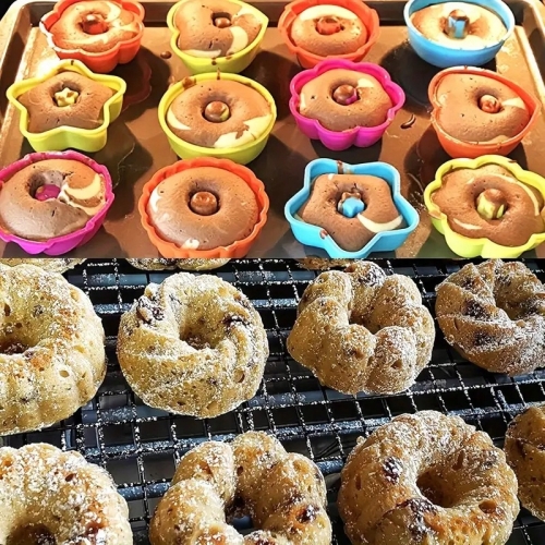 FOREMKI SILIKONOWE ELASTYCZNE DO PIECZENIA BABECZEK MUFFINKA ZESTAW 3 SZT