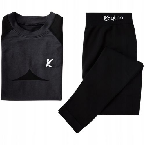 Komplet Bielizna Termoaktywna KAYTAN THERMO SET KIDS czarny rozmiar 134-140