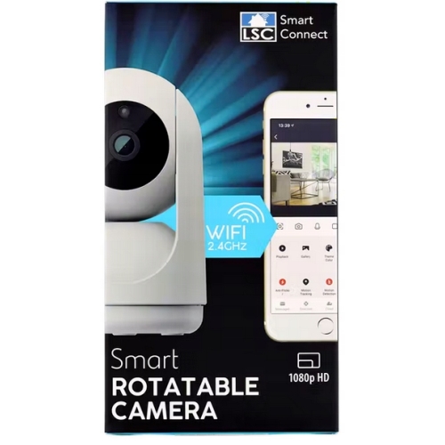 KAMERA OBROTOWA WEWNĘTRZNA WIFI FULL HD NIANIA ELEKTRONICZNA MICRO-SD BIAŁA