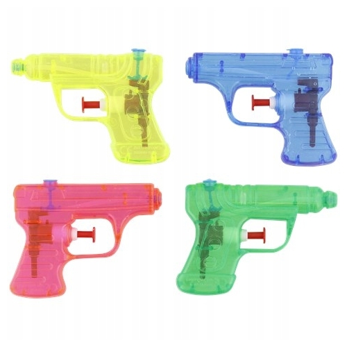 Pistolet na wodę Różne kolory przezroczyste zestaw dla dzieci 4 sztuki