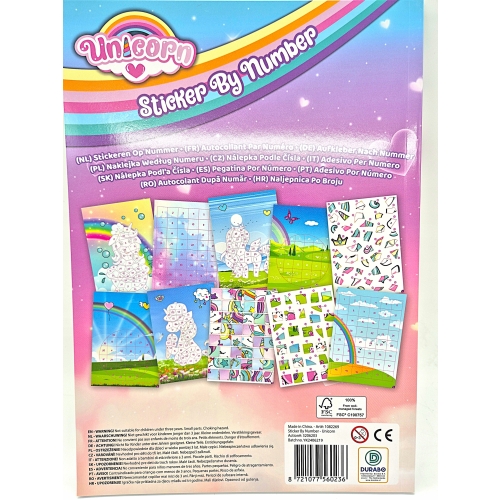 WYKLEJANIE PO NUMERACH NAKLEJKI HORSE FRIENDS SUPER UNIKORN DLA DZIECI