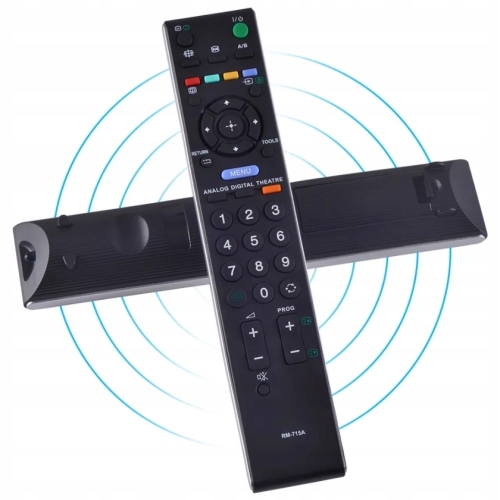 PILOT RM-715A SONY LED DO WIELU MODELI TV WYSOKIEJ JAKOŚCI ZAMIENNIK CZARNY