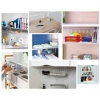 KOSZ KOSZYK METALOWY PODWIESZANY ORGANIZER POD PÓŁKĘ 30x26x14cm SZARY 3 szt