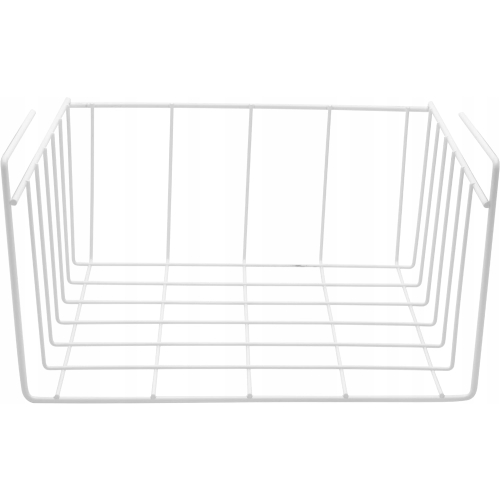 KOSZ KOSZYK METALOWY PODWIESZANY ORGANIZER POD PÓŁKĘ 30x26x14cm SZARY 3 szt