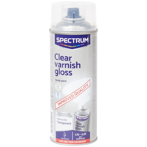 Szybkoschnący bezbarwy lakier akrylowy w sprayu uniwersalny Gloss 400ml