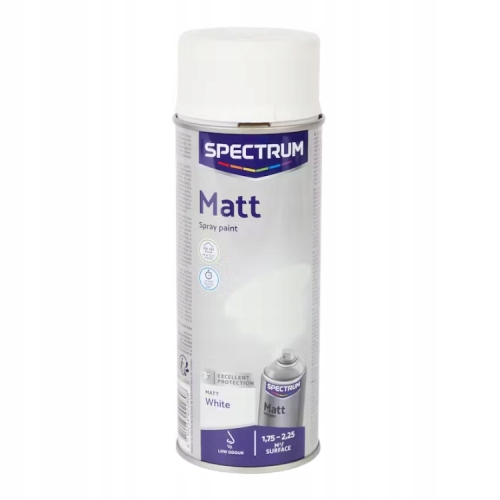 Szybkoschnący lakier akrylowy w sprayu uniwersalny Matowy Biały 400 ml