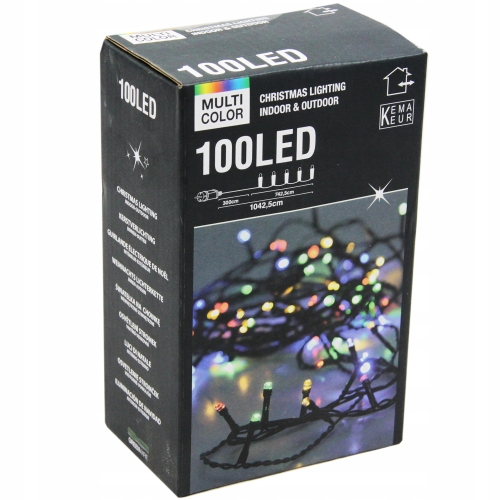 Lampki choinkowe zewnątrz wewnątrz 10mb 100 LED lampek kolorowych na święta