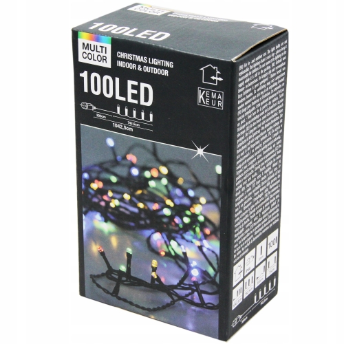 Lampki choinkowe zewnątrz wewnątrz 10mb 100 LED lampek kolorowych na święta