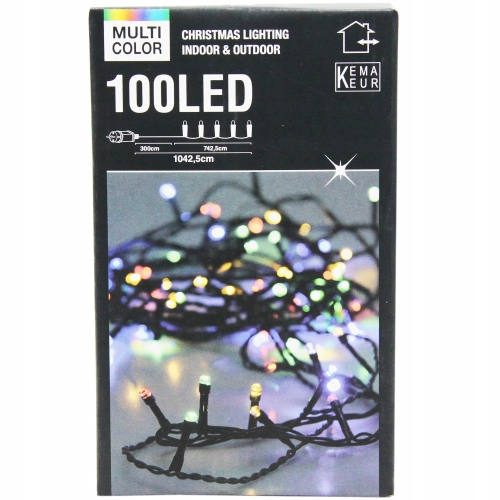 Lampki choinkowe zewnątrz wewnątrz 10mb 100 LED lampek kolorowych na święta