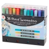 Markery Twin Marker DecoTime Alkohol Metallic Glitter 36 szt. LEW 175-120