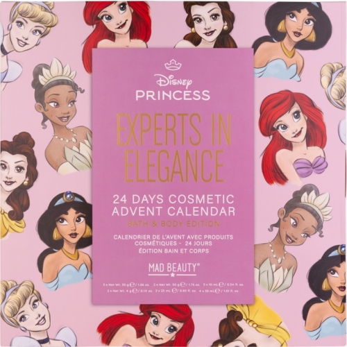 Kalendarz adwentowy Disney Princess 24 kosmetyki dla dzieci Duży kwadratowy