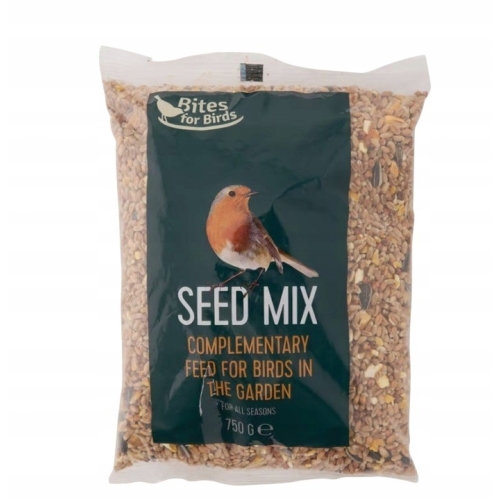 Mieszanka nasion dla ptaków mieszkających w ogrodzie Bites for Birds 0,75kg