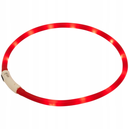 Obroża LED dla psa kota z możliwością wielokrotnego ładowania usb Czerwona