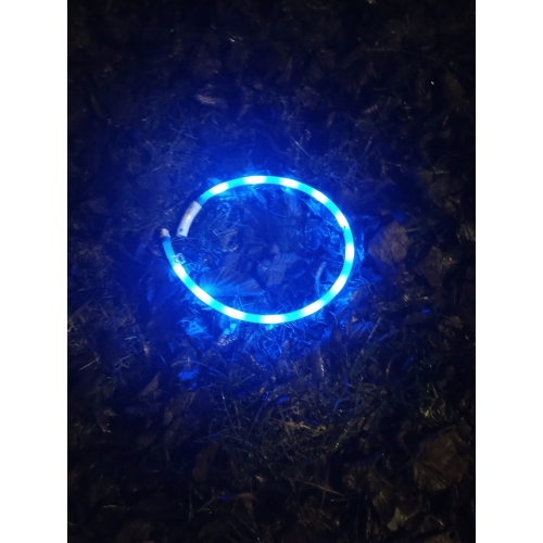 Obroża LED dla psa kota z możliwością wielokrotnego ładowania usb Czerwona