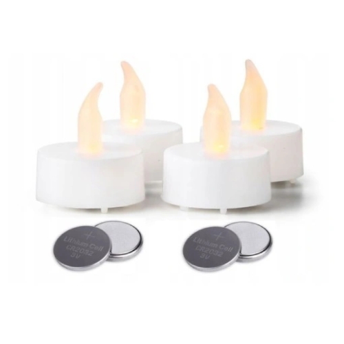 Tealights świeczki LED na baterię do Podgrzewaczy Zniczy świecą do 72h x 4