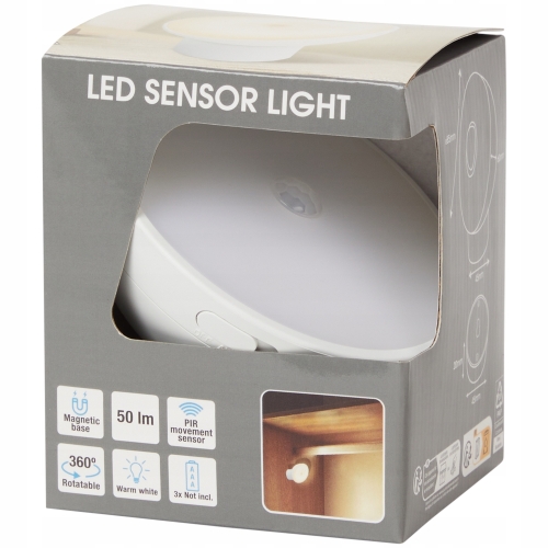 Lampa ścienna czujnik ruchu LED Kwadratowa + możliwość ładowania UsbC Biała