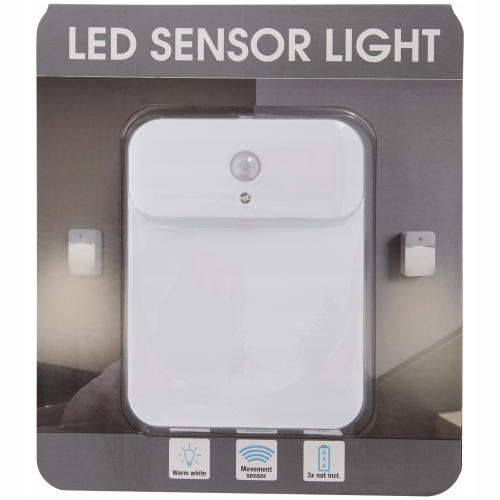 Lampa ścienna czujnik ruchu LED Kwadratowa + możliwość ładowania UsbC Biała