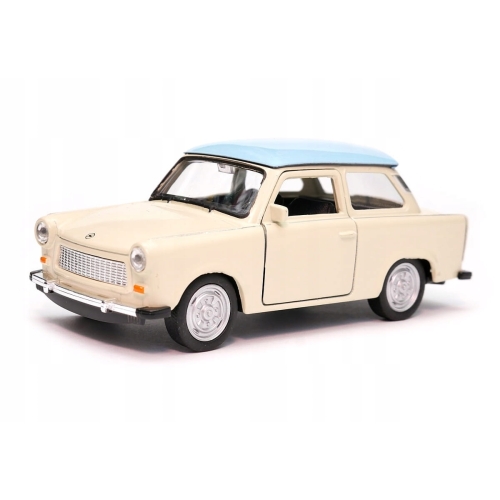 Trabant 601 kolekcjonerski model samochodu metalowy resorak welly 1;34 krem