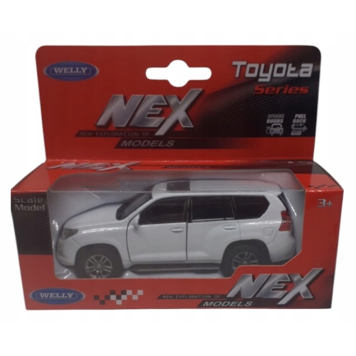 Toyota Land Cruiser Prado kolekcjonerski model samochodu welly 1;34 biały