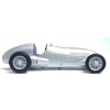 MERCEDES-BENZ W125 1937 METALOWY MODEL SAMOCHODU RESORAK WELLY 1:42 SREBRNY