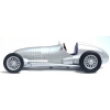 MERCEDES-BENZ W125 1937 METALOWY MODEL SAMOCHODU RESORAK WELLY 1:42 SREBRNY