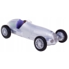 MERCEDES-BENZ W125 1937 METALOWY MODEL SAMOCHODU RESORAK WELLY 1:42 SREBRNY