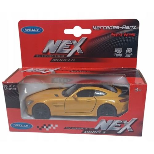 Mercedes AMG GTR kolekcjonerski model samochodu resorak welly 1:24 złoty