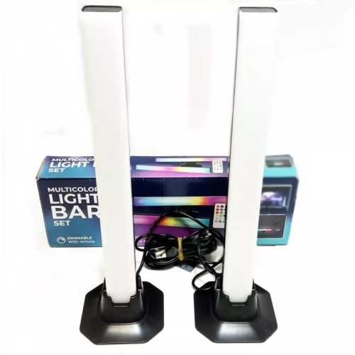 ZESTAW SŁUPKÓW LED MULTICOLOR BAR SET 2 x LAMPA LED RGB LIGHT Z PILOTEM