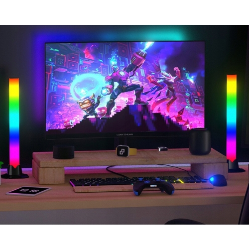 ZESTAW SŁUPKÓW LED MULTICOLOR BAR SET 2 x LAMPA LED RGB LIGHT Z PILOTEM