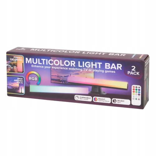 ZESTAW SŁUPKÓW LED MULTICOLOR BAR SET 2 x LAMPA LED RGB LIGHT Z PILOTEM