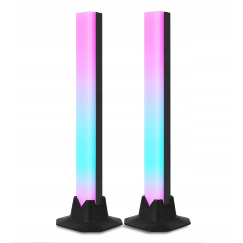 ZESTAW SŁUPKÓW LED MULTICOLOR BAR SET 2 x LAMPA LED RGB LIGHT Z PILOTEM