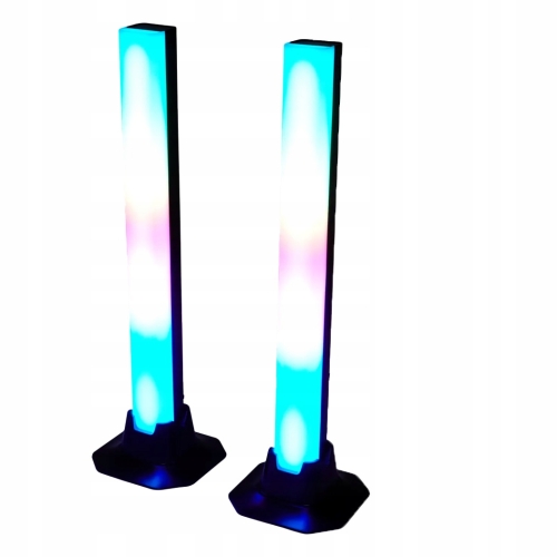 ZESTAW SŁUPKÓW LED MULTICOLOR BAR SET 2 x LAMPA LED RGB LIGHT Z PILOTEM