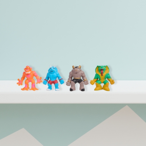 ZESTAW 4 SZTUK ROZCIĄGLIWYCH FIGUREK BRYGADA STRECH SQUAD KOLEKCJA 713