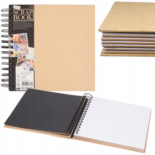 Album do Wyklejania scrapbooking 50 kartek 3 kolory SCRAP BOOK 20 x 20 cm