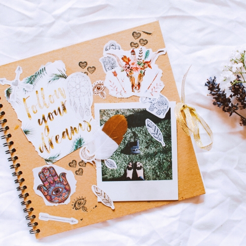 Album do Wyklejania scrapbooking 50 kartek 3 kolory SCRAP BOOK 20 x 20 cm