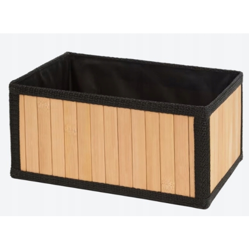 KOSZYK BAMBUSOWY pudełko do przechowywania organizer BRĄZOWY 29x23x14 cm