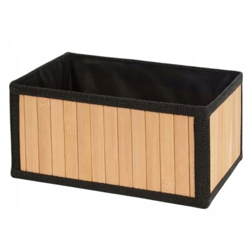 KOSZYK BAMBUSOWY pudełko do przechowywania organizer BRĄZOWY 29x23x14 cm