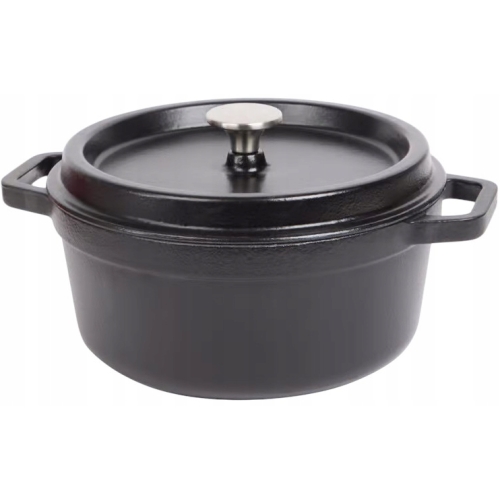 GARNEK ŻAROODPORNY BRYTFANNA RĄCZKI UCHWYTY POKRYWA DUŻY 24 CM 3.5 L SOLA
