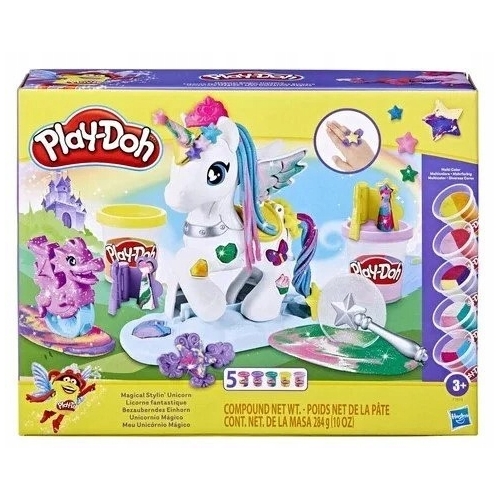 PLAY-DOH Ciastolina ZESTAW JEDNOROŻEC UNICORN PEGAZ 5 TUB + Aksesoria F3613