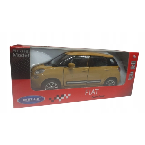 Fiat 500L 2013 metalowy model w skali 1:34 - 39 WELLY Nex złoty