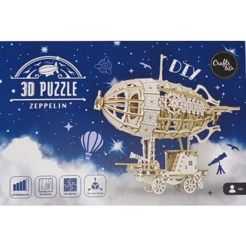 DREWNIANE PUZZLE 3D MAGICZNY BALON 159 ELEMENTÓW ZRÓB TO SAM 30x20x12 CM
