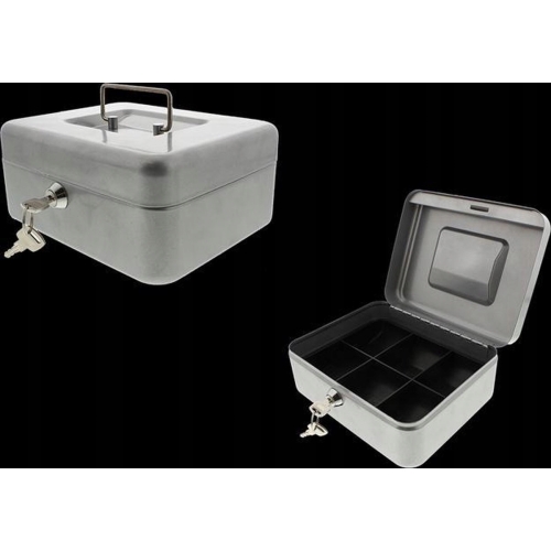 Sejf zamek szyfrowy Kasetka na pieniądze metalowa 12x10x18 cm DUŻY CZARNY